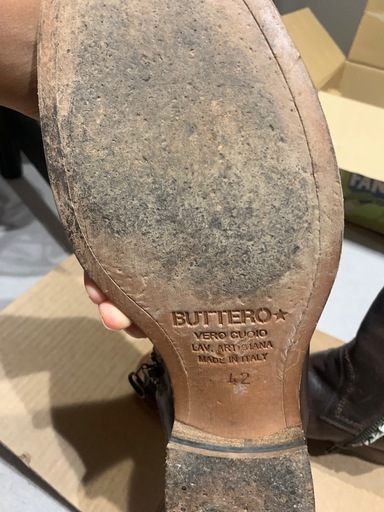 BUTTERO（ブッテロ） レザーブーツ サイドジップ 42サイズ