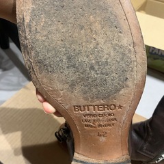 BUTTERO（ブッテロ） レザーブーツ サイドジップ 42サイズの画像
