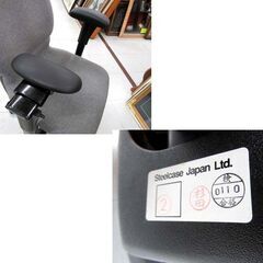 使用感あり キャスター劣化あり Steelcase Japan OAチェア グレー系 昇降式 オフィスチェア オフィス家具 椅子 イス いす スチールケース 苫小牧西店の画像