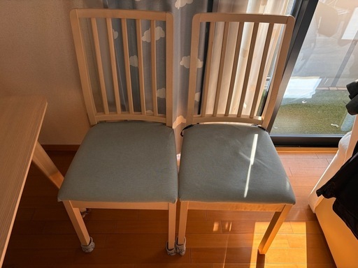【美品】IKEA ダイニング4点セット LISABO テーブル+チェア2脚+ベンチ