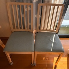 【美品】IKEA ダイニング4点セット LISABO テーブル+チェア2脚+ベンチの画像