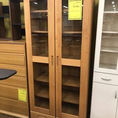 【ジャングルジャングル広陵店】食器棚　ナチュラルの画像
