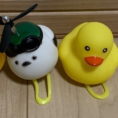 ★中古品★ 自転車 パフホーン あひるちゃん 4個セットの画像