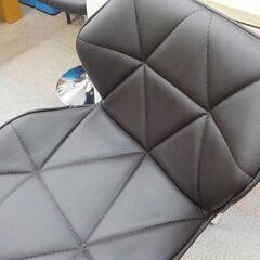 ② 昇降式カウンターチェア レザー調 ダークブラウン 回転式 バーチェア ハイチェア  こげ茶　西岡店の画像