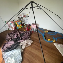 ワンタッチテント、キャンプの画像