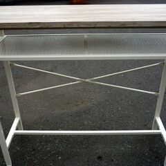 ☆カウンターテーブル バーテーブル 幅1100mm 奥行380mm 高さ940mm ホワイト バーカウンター 札幌 北20条店の画像