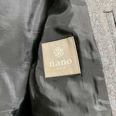 メンズステンカラーコート ナノユニバース ダークグレー 灰色 秋冬用の画像