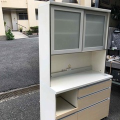 北九州市内配送無料　レンジボード キッチン収納 食器棚の画像