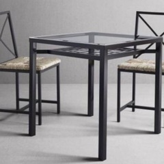廃盤⭐︎IKEA ガラステーブル2人がけの画像