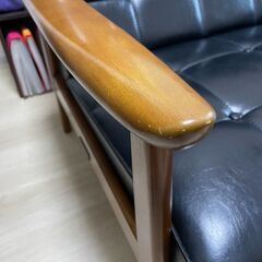 カリモク60 Kチェア 2シーター スタンダードブラックの画像