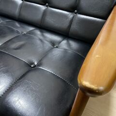 カリモク60 Kチェア 2シーター スタンダードブラックの画像