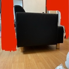 ソファ　黒の画像