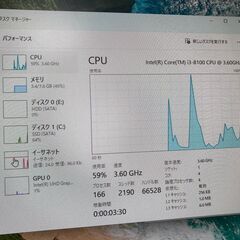 第8世代Win11正式対応　i3メモリ8GB　SSD搭載デスクトップパソコンの画像