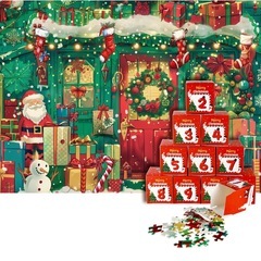 新品未使用　ジグソーパズル 1008ピース クリスマス 風景 絵画 サンタクロース 誕生日の画像