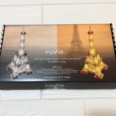 新品未使用　メタリックナノパズル 立体パズル 3D エッフェル塔　シルバー　上級者　大人向けの画像