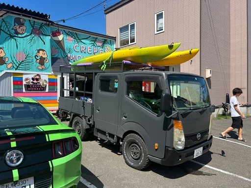 カヤックを車付きでお貸しします