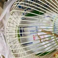 【引き取り限定★飼育セット】ゲージ＆新品未開封餌1.6kg＆止まり木＆水浴びトレイ、餌入れbox　小鳥、インコ、文鳥などの画像