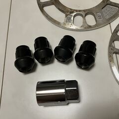 ホイールスペーサー5㎜ ＋ ロックナット 4個セット P1.25 シルビア スカイラインの画像
