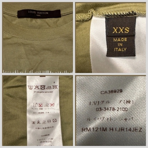 ２回着用 LOUIS VUITTON  ルイヴィトン カットソー  Tシャツ　メンズXXSサイズ　　