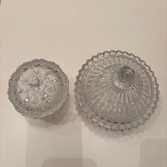 ガラスキャニスター2個セットの画像