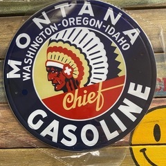 ①スチール看板 2枚セット アメリカン雑貨の画像