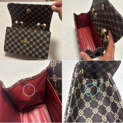 【値下げ！】ショルダーバッグ　こげ茶　ゴールドチェーン　の画像