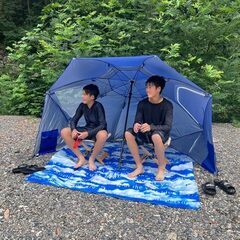 スポーツブレラ パラソル タープ テント 日除け 200cm×190cm 簡単組立 キャノピー UVカット ビーチパラソル サンシェード 日傘 海用 アウトドア スポーツ観戦の画像