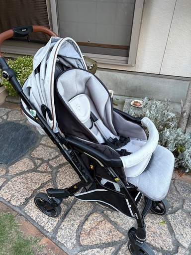 比較的美品　Pigeon ノートアール　ベビーカー　ハイシート　シェルグレイ