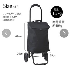 【新品】保冷保温 折りたたみキャリーカート(ブラック)の画像