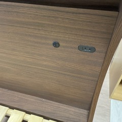 すのこベッド　シングル　ベッドフレーム　コンセント付き　照明　宮付きの画像