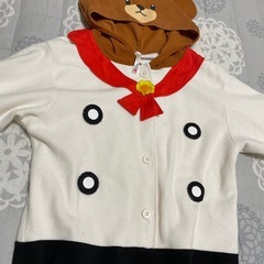 子供服フードロンパース　クマの学校130センチ　着ぐるみ　キャラクターの画像