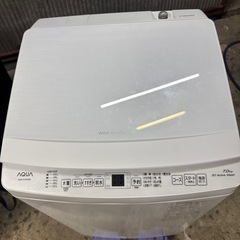 2024年製造 7.0k 洗濯機 アクア ホワイト ガラストップ スレ有りの画像