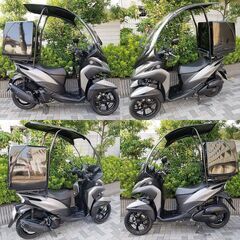 【普通免許仕様もOK】トリシティ155 ZORROルーフ スライドキャリア付大型BOX 走行2.6万km台 自賠責9年10/27★TRIX★の画像
