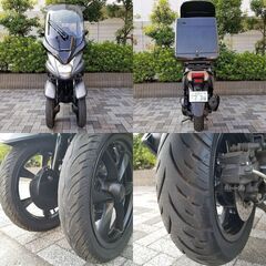 【普通免許仕様もOK】トリシティ155 ZORROルーフ スライドキャリア付大型BOX 走行2.6万km台 自賠責9年10/27★TRIX★の画像