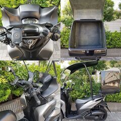 【普通免許仕様もOK】トリシティ155 ZORROルーフ スライドキャリア付大型BOX 走行2.6万km台 自賠責9年10/27★TRIX★の画像