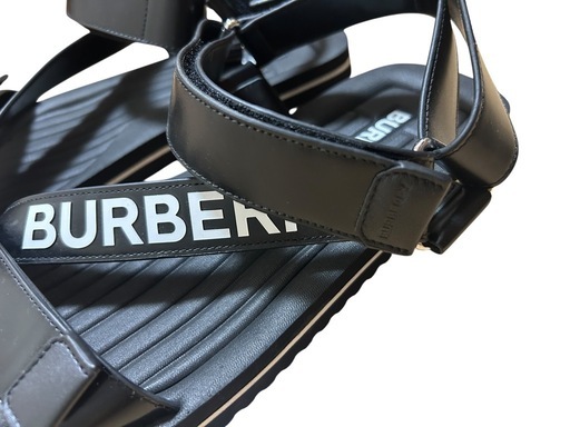 新品未使用 BURBERRY バーバリー ロゴサンダル ブラック 43