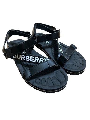 新品未使用 BURBERRY バーバリー ロゴサンダル ブラック 43