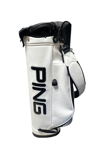 美品　PING ピン キャディバッグ ゴルフバッグ 白×黒