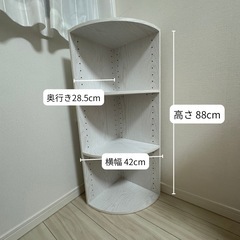 カラーボックス　白　コーナー　の画像