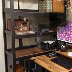 HOMEDANT House スチールラック ブラックの画像
