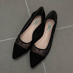 ILIMA EVOL ブラックフラットシューズ 23.0cmの画像