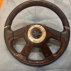 ファブレス ステアリングホイール ウッド調の画像