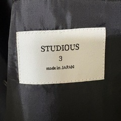 STUDIOUS メルトン ステンカラーコート ブラック Lの画像
