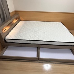 ダブルベットフレーム  マットレス Amazon品
の画像