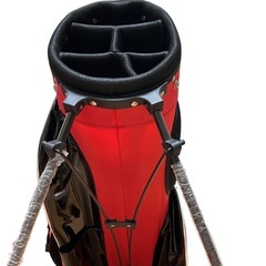 新品】スタンド レッド ゴルフバック キャディバッグ 軽量 9型