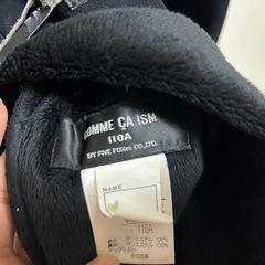 COMME CA ISM  コムサイズ　黒のベロアコート110㎝の画像