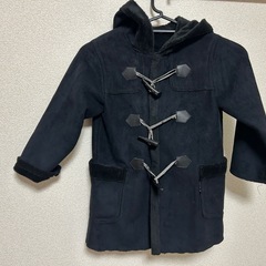 COMME CA ISM  コムサイズ　黒のベロアコート110㎝