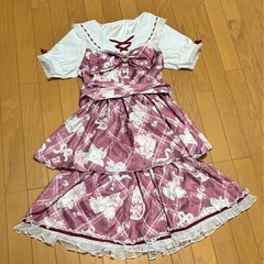 LIZ LISAリズリサ sewing bear柄 セットアップ 赤 希少　レアの画像