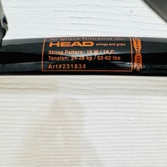 HEAD テニスラケット TITANIUM 3300 ケース付き　オレンジ　黒の画像