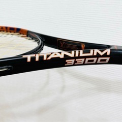 HEAD テニスラケット TITANIUM 3300 ケース付き　オレンジ　黒の画像